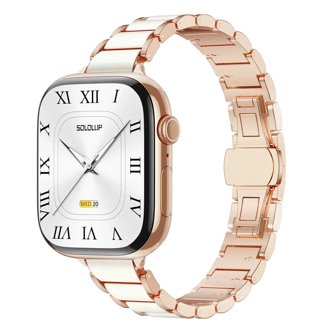 Slim Ceramic Stainless Steel Watch Band