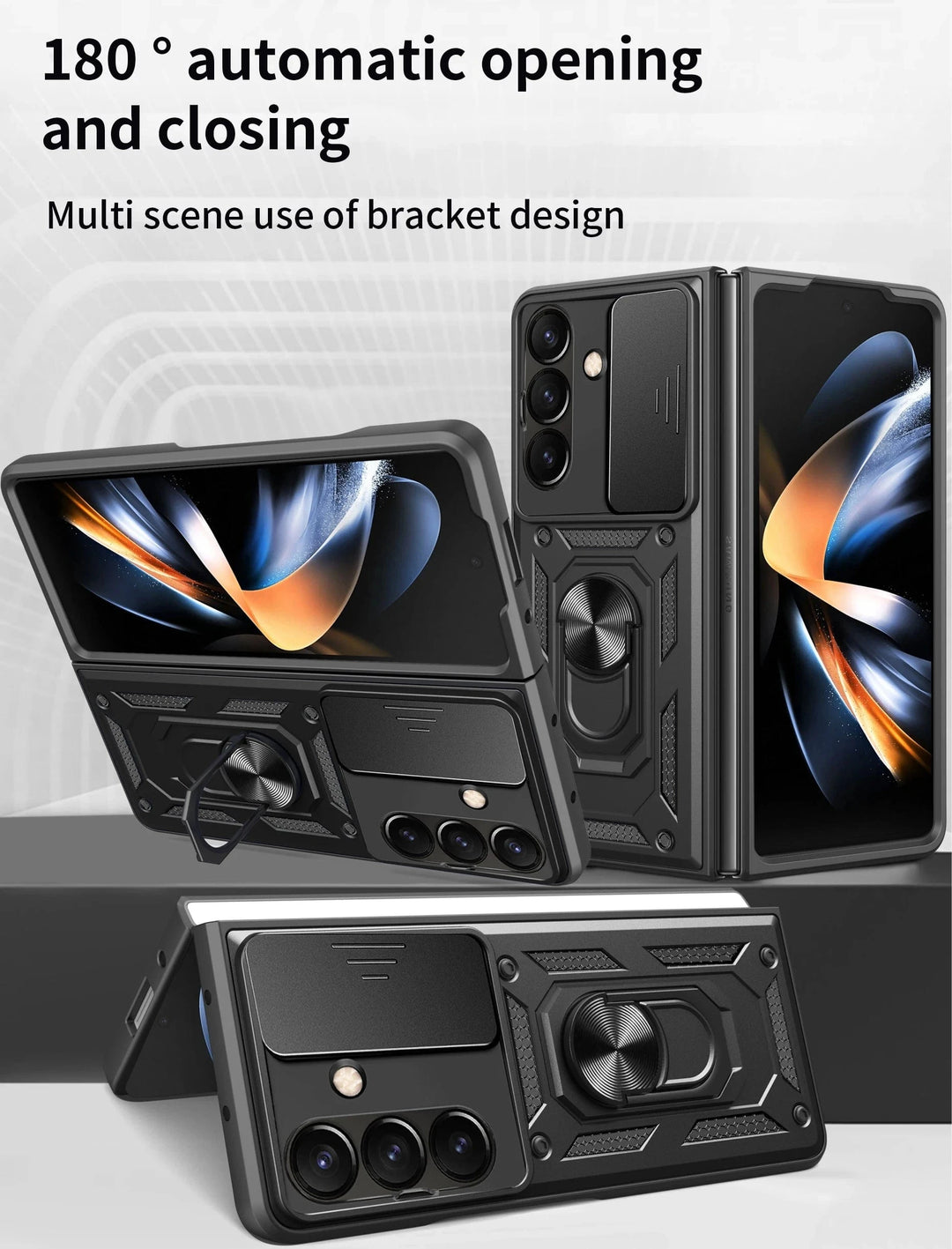 Magnetic Shockproof Case With Camera Cover For Samsung Z Fold