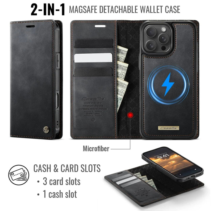 RFID Detachable Leather Card Holder Phone Case