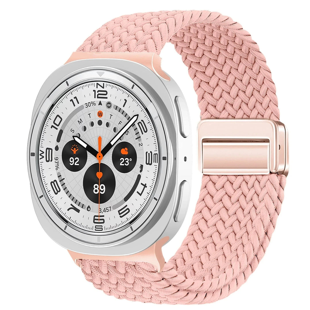 Braided Magnetic Sports Band For Samsung Watch 8 pink sand / galaxy watch 8 44mm 200000049:1714056674#pink sand;200000051:201336458#galaxy watch 8 44mm;200007763:201336100