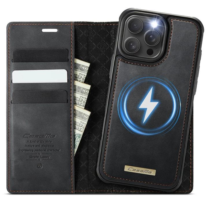 RFID Detachable Leather Card Holder Phone Case iPhone 13 Pro / Black CM20250830-02-iPhone 13 Pro-Black