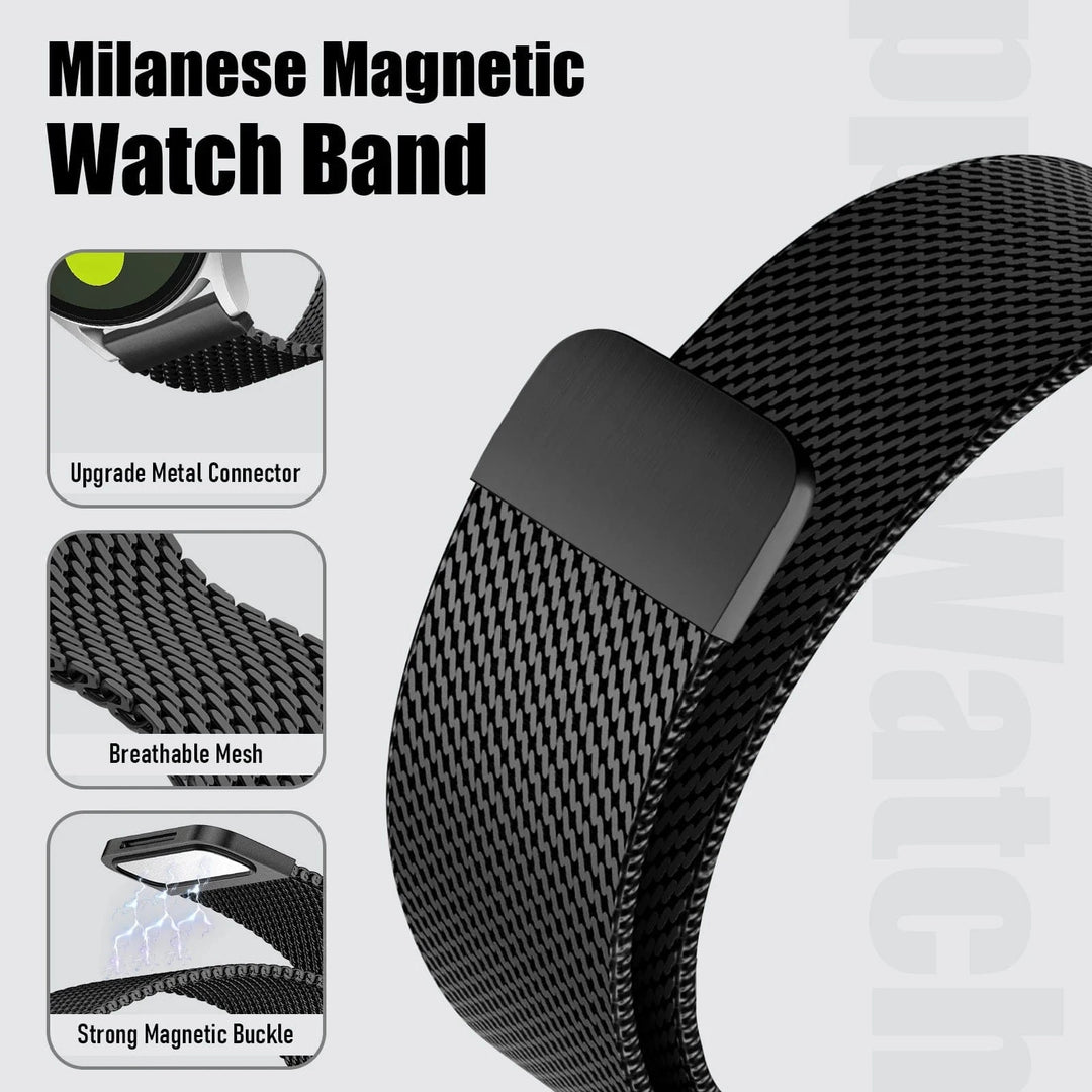Thick Milanese Stainless Steel Watch Band For Samsung