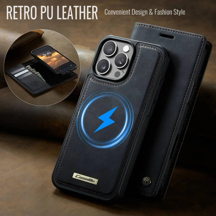 RFID Detachable Leather Card Holder Phone Case