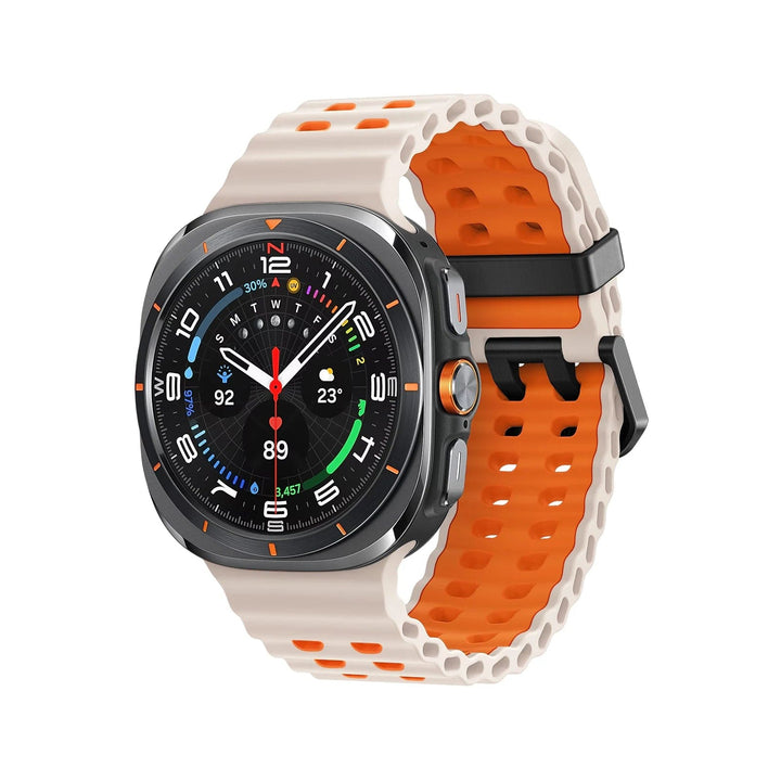 Rugged 2 Tone Sports Watch Band For Samsung Watch 7 Ultra starlight-orange / galaxy watch ultra 200000049:201102690#starlight-orange;200000051:100016944#galaxy watch ultra;200007763:201336100