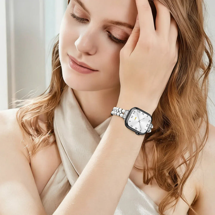 Slim Pearl Stainless Steel Watch Band