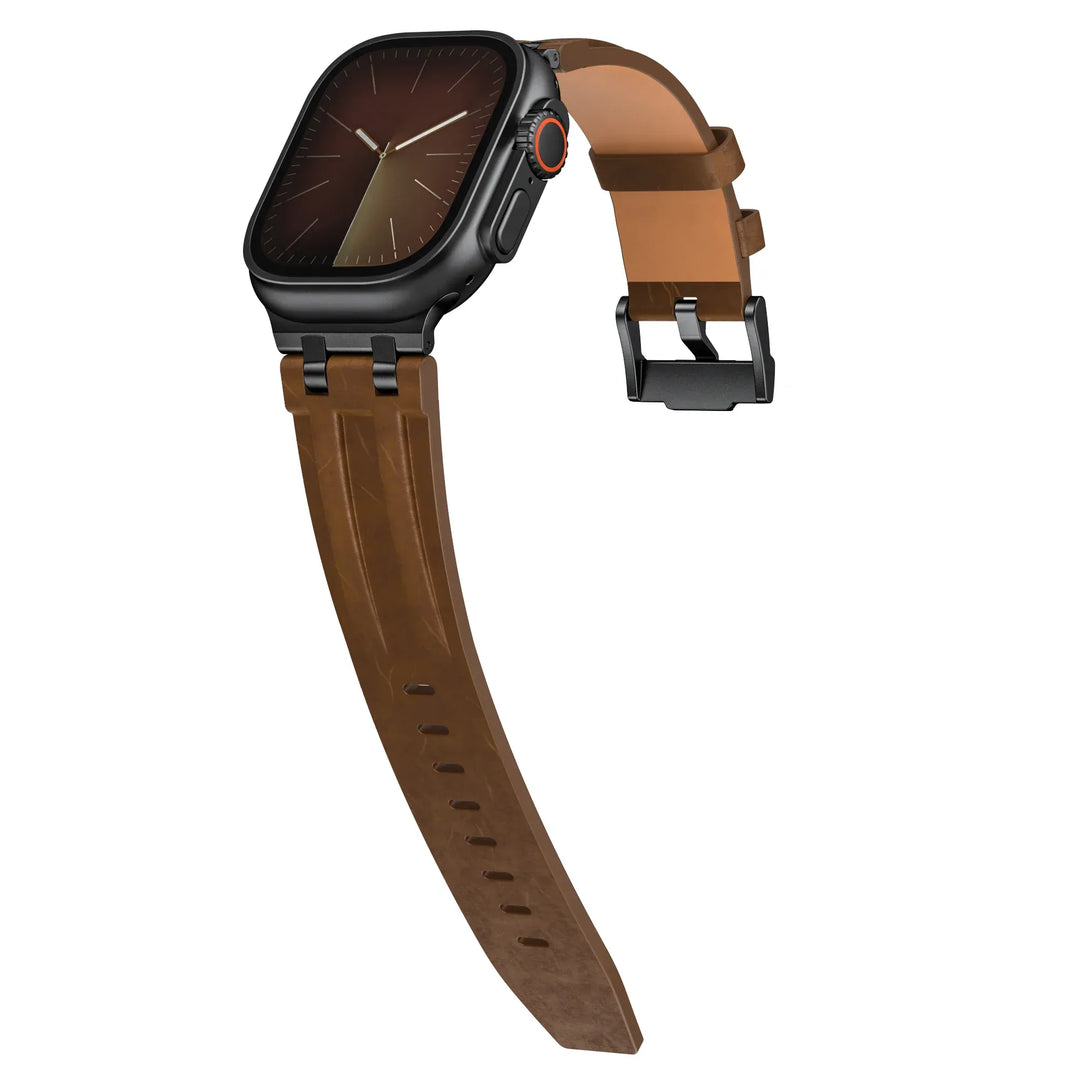 Brushed Leather Watch Band