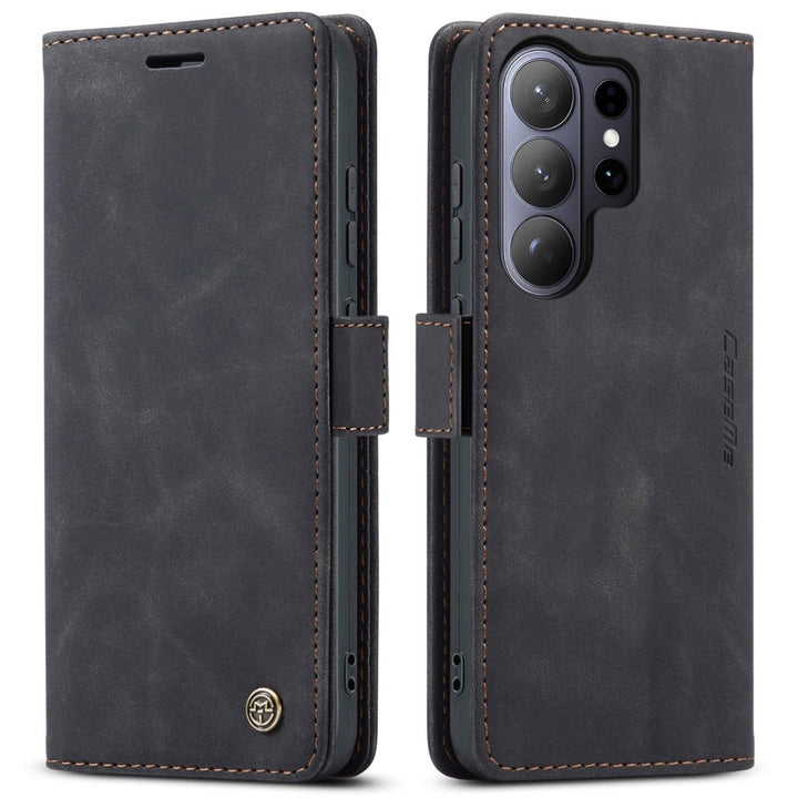 Slim Magnetic Leather Case For Samsung Galaxy Galaxy S26 Ultra Black Parkfield Supplies