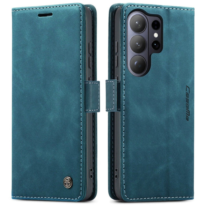 Slim Magnetic Leather Case For Samsung Galaxy Galaxy S26 Ultra Blue Parkfield Supplies