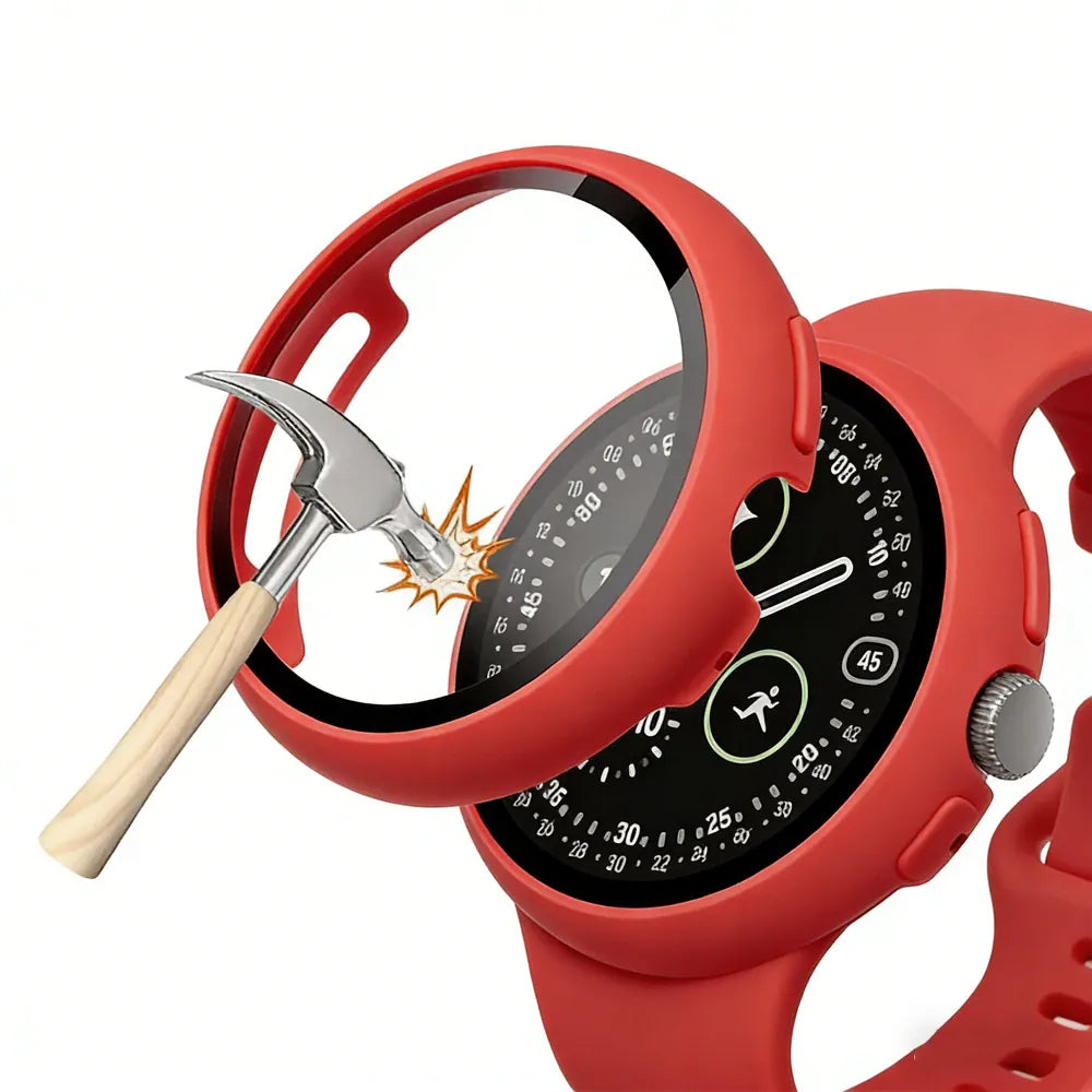 Tempered Glass Case For Google Pixel Watch Pixel Watch 4 45mm / Red DX25011132L08
