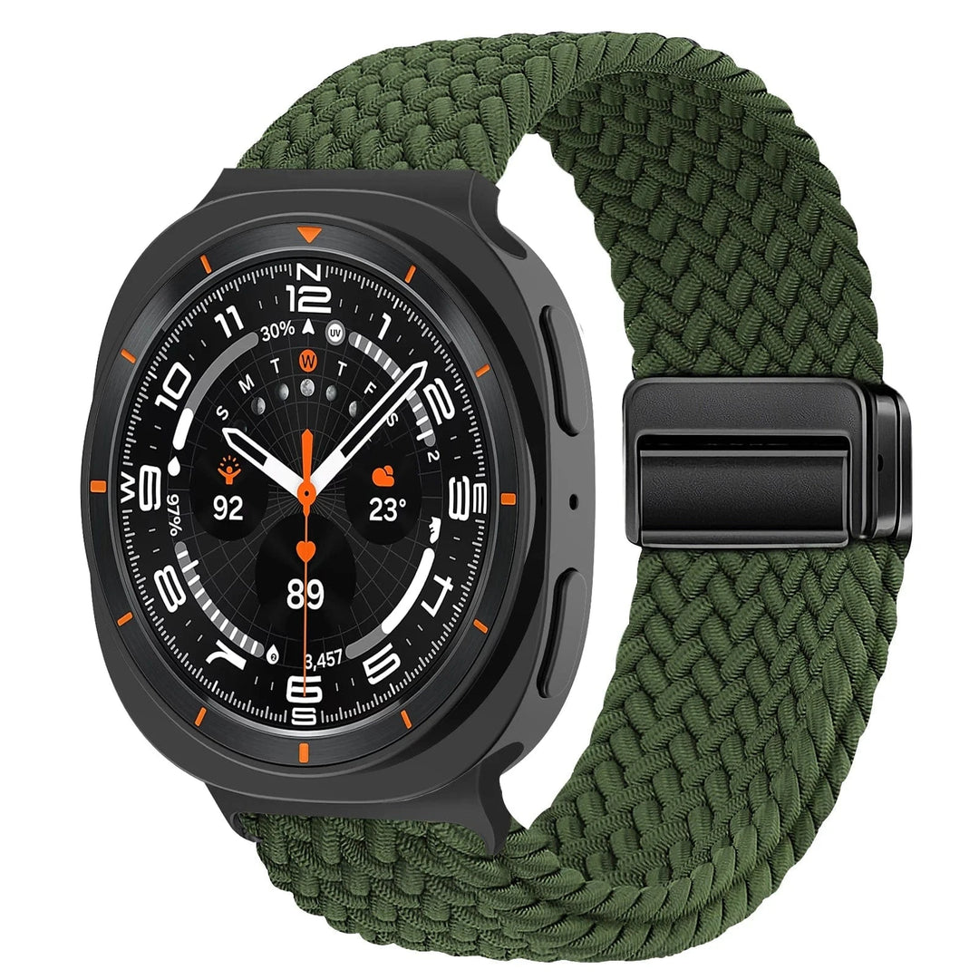 Braided Magnetic Sports Band For Samsung Watch 8 army green / galaxy watch 8 44mm 200000049:201449058#army green;200000051:201336458#galaxy watch 8 44mm;200007763:201336100