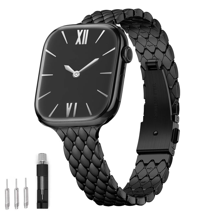 Slim Scale Stainless Steel Watch Band