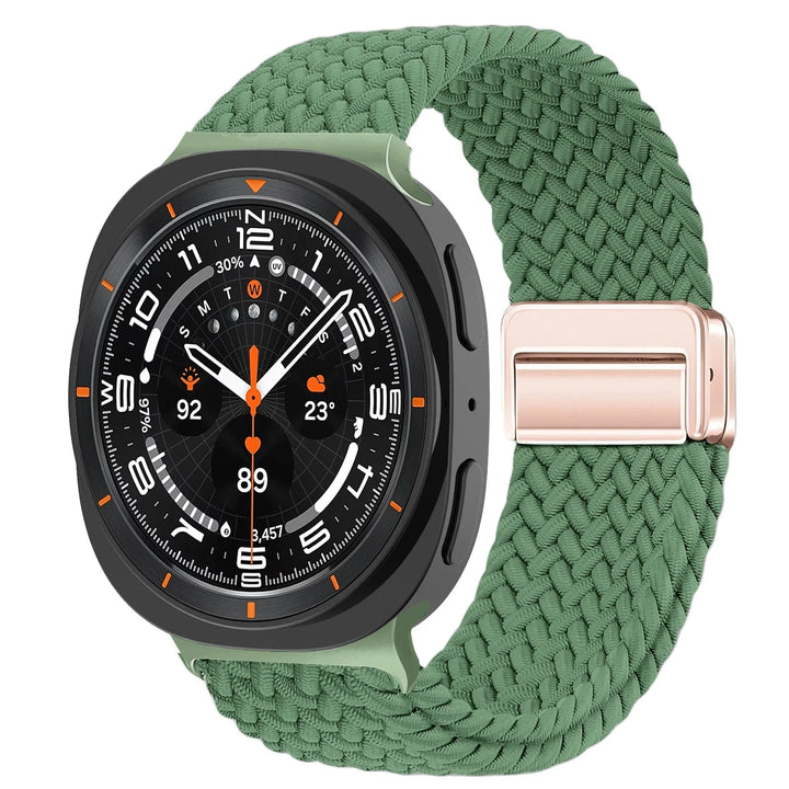 Braided Magnetic Sports Band For Samsung Watch 8 olive / galaxy 8classic 46mm 200000049:1386586452#olive;200000051:3269252#galaxy 8classic 46mm;200007763:201336100