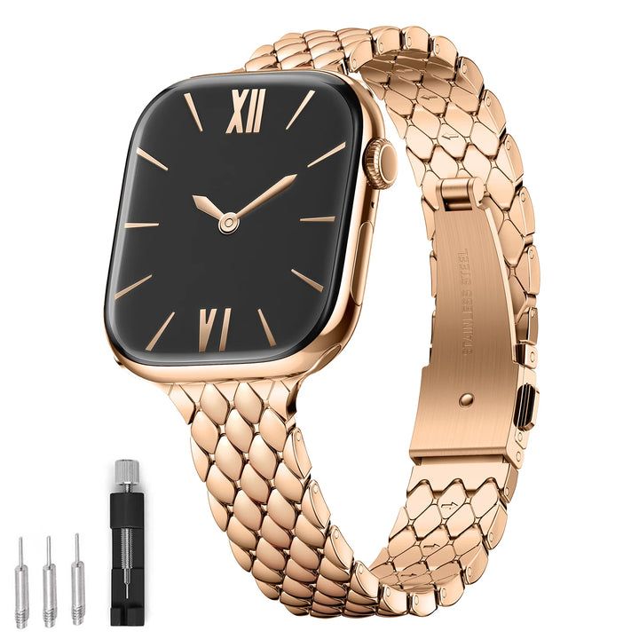 Slim Scale Stainless Steel Watch Band