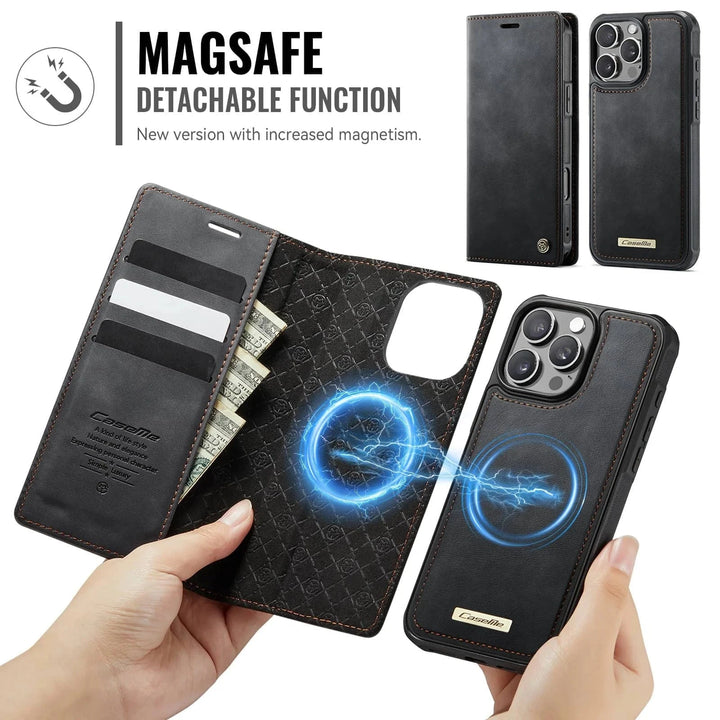 RFID Detachable Leather Card Holder Phone Case