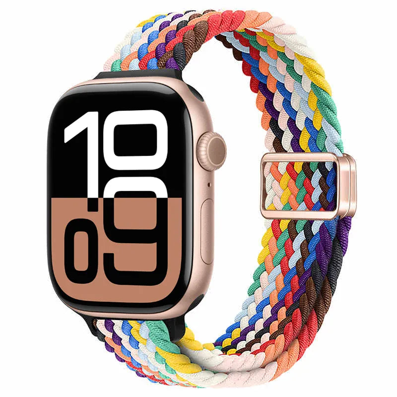Slim Braided Magnetic Sports Watch Band 38mm / 40mm / 41mm / 42 mm  (S10) / Rainbow 1 DP2410141S10