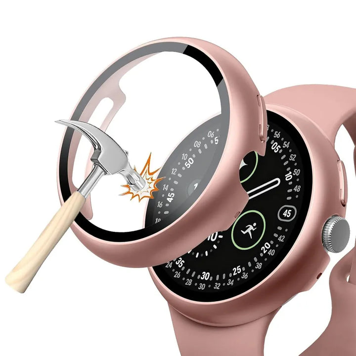 Tempered Glass Case For Google Pixel Watch Pixel Watch 4 45mm / Rose Gold DX25011132L10
