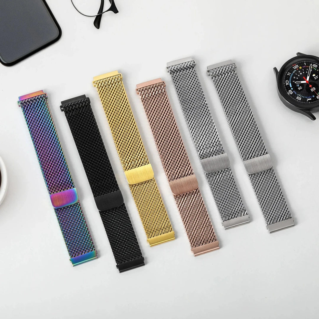 Thick Milanese Stainless Steel Watch Band For Samsung