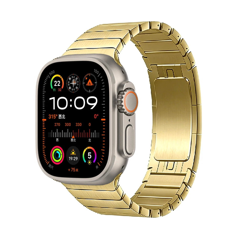 Link Stainless Steel Watch Band Gold / 42mm (Series 10 / 11) DX092607