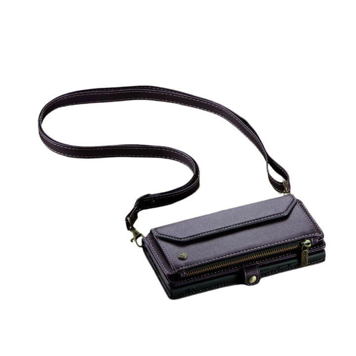 RFID Crossbody Leather Wallet Case For Samsung Galaxy