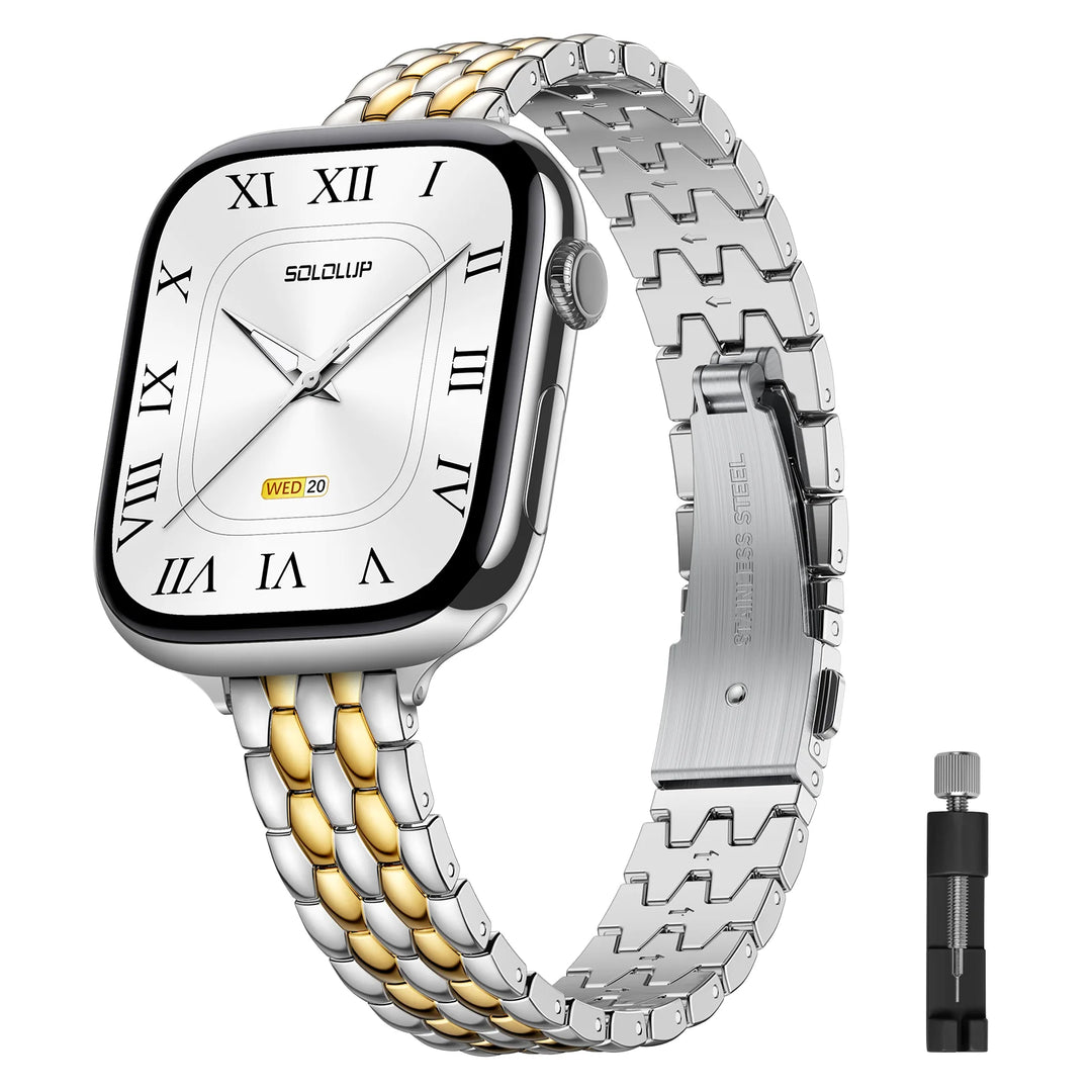 Pebble Link Stainless Steel Watch Band