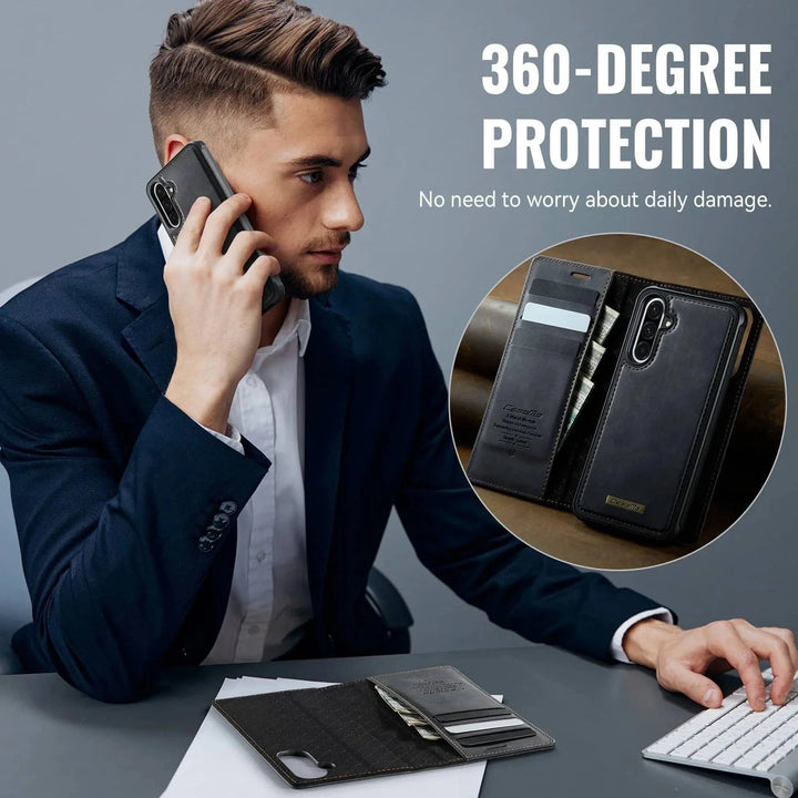 RFID Detachable Leather Card Holder Case For Samsung A Series