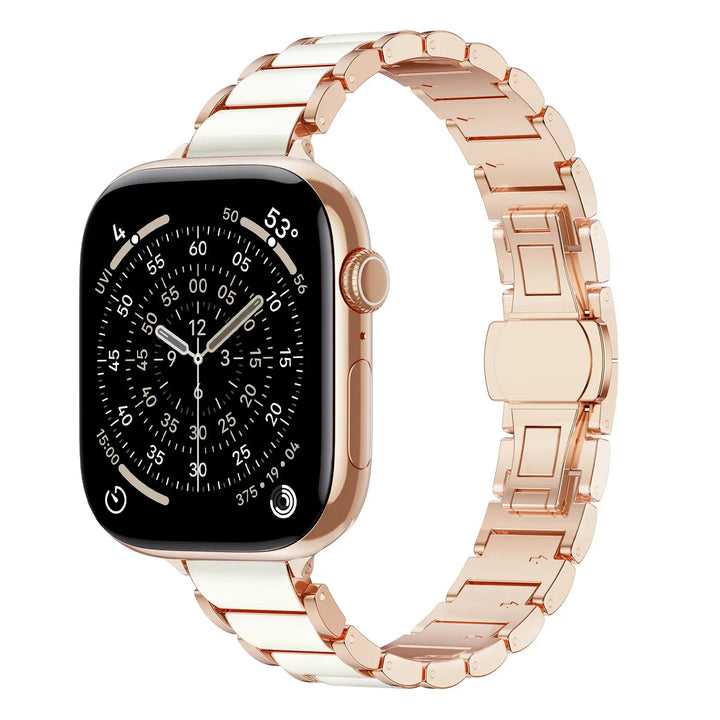 Slim Ceramic Stainless Steel Watch Band Rose White / 42 44 45 49 S10-46MM DP2510272L02&DX0921100