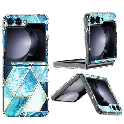 Marble Geometric Case For Samsung Flip