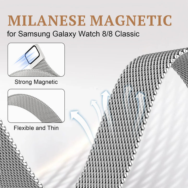 Slim Milanese Stainless Steel Band For Samsung Watch 8