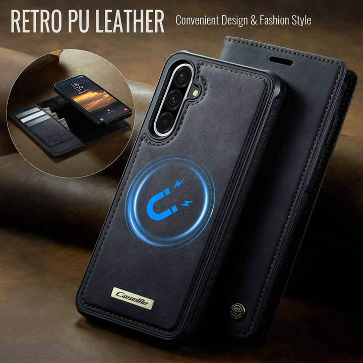 RFID Detachable Leather Card Holder Case For Samsung A Series