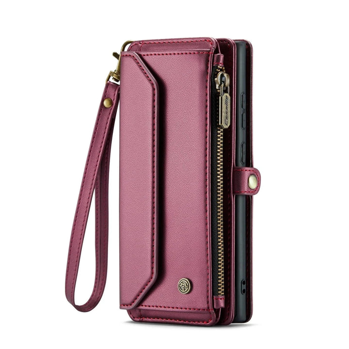 RFID Crossbody Leather Wallet Case For Samsung Galaxy Galaxy S20 FE / Red CM20240918-03-Samsung S20 FE-Red