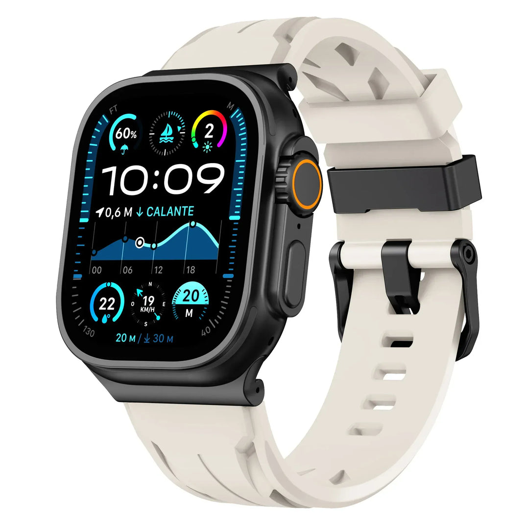 Rugged Silicone Sports Watch Band 44mm 45mm 46mm / Starlight DP2512231L03