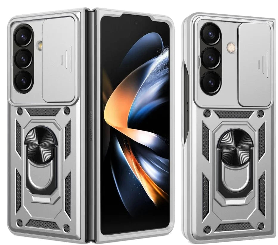 Magnetic Shockproof Case With Camera Cover For Samsung Z Fold Galaxy Z Fold 4 / Silver 10:477#for Galaxy Z Fold 4;14:350853#Silver