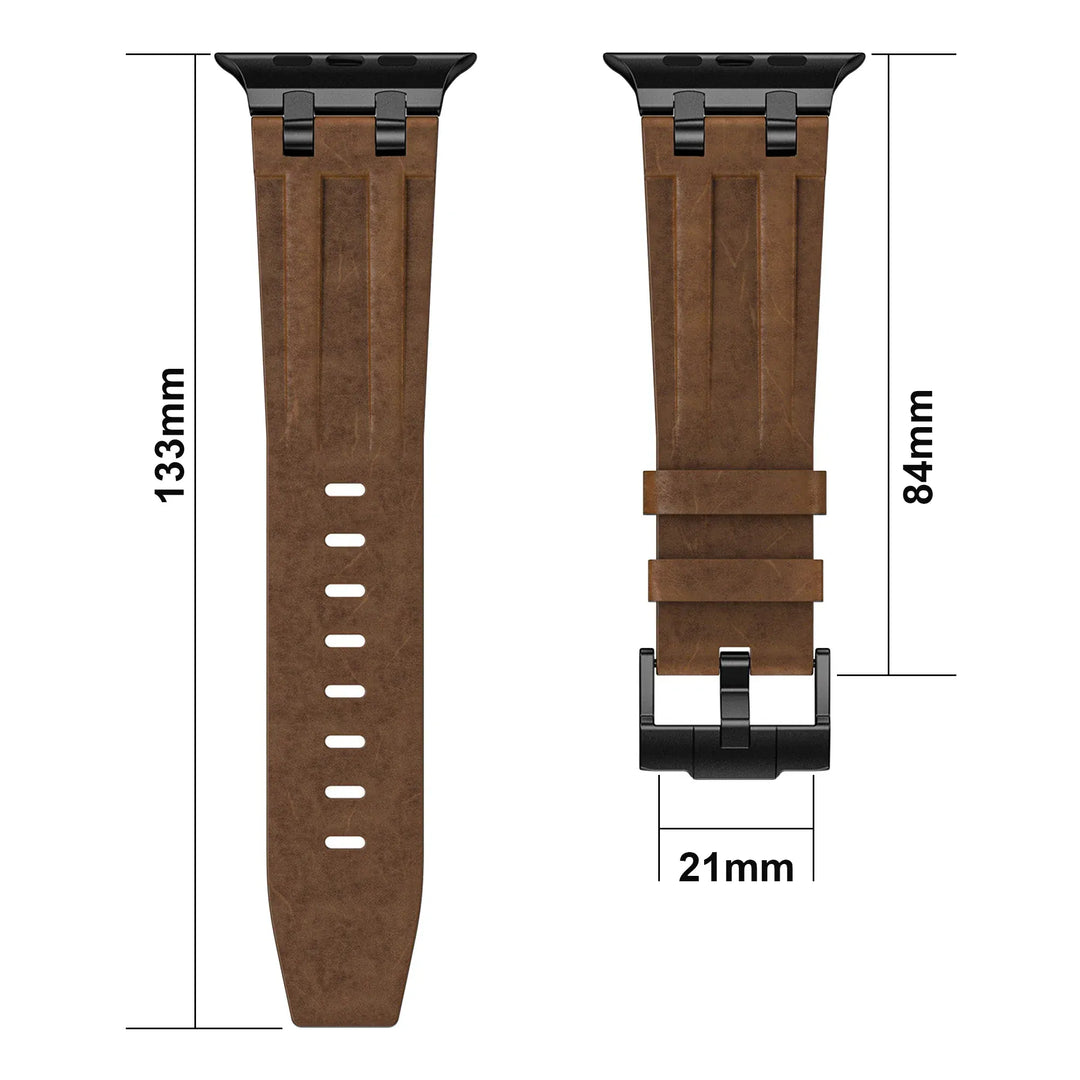Brushed Leather Watch Band