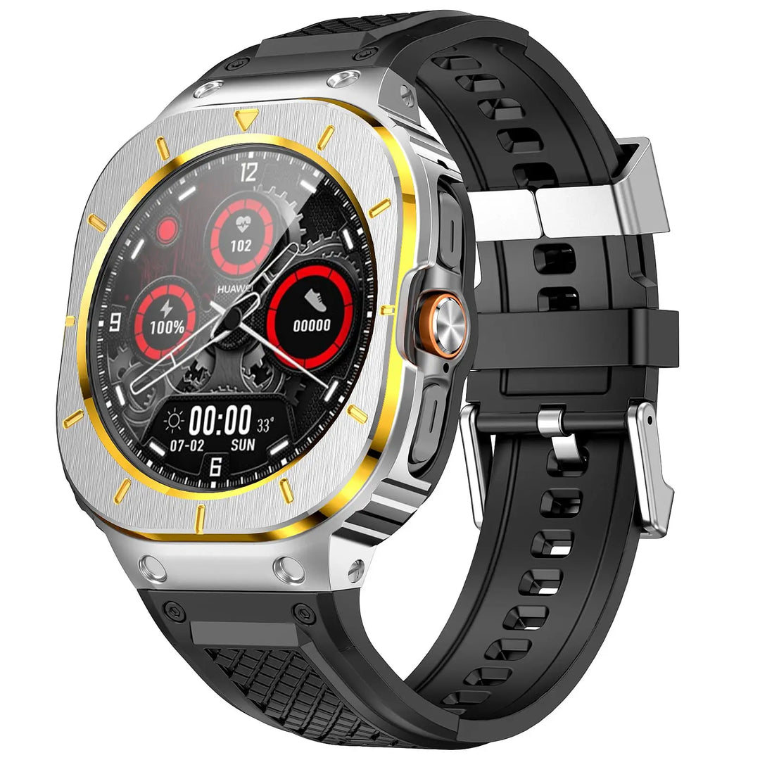 Tactical Band With Shockproof Case For Samsung Watch Ultra Silver Gold / galaxy ultra 47mm 200000049:173#silver gold;200000051:100016949#galaxy ultra 47mm;200007763:201336100