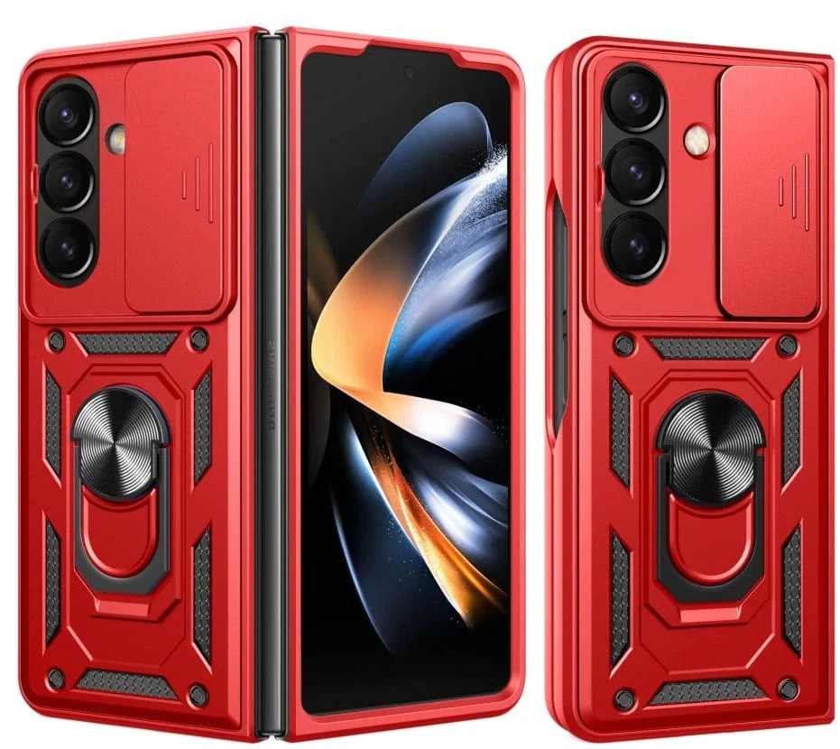 Magnetic Shockproof Case With Camera Cover For Samsung Z Fold Galaxy Z Fold 4 / Red 10:477#for Galaxy Z Fold 4;14:10#Red