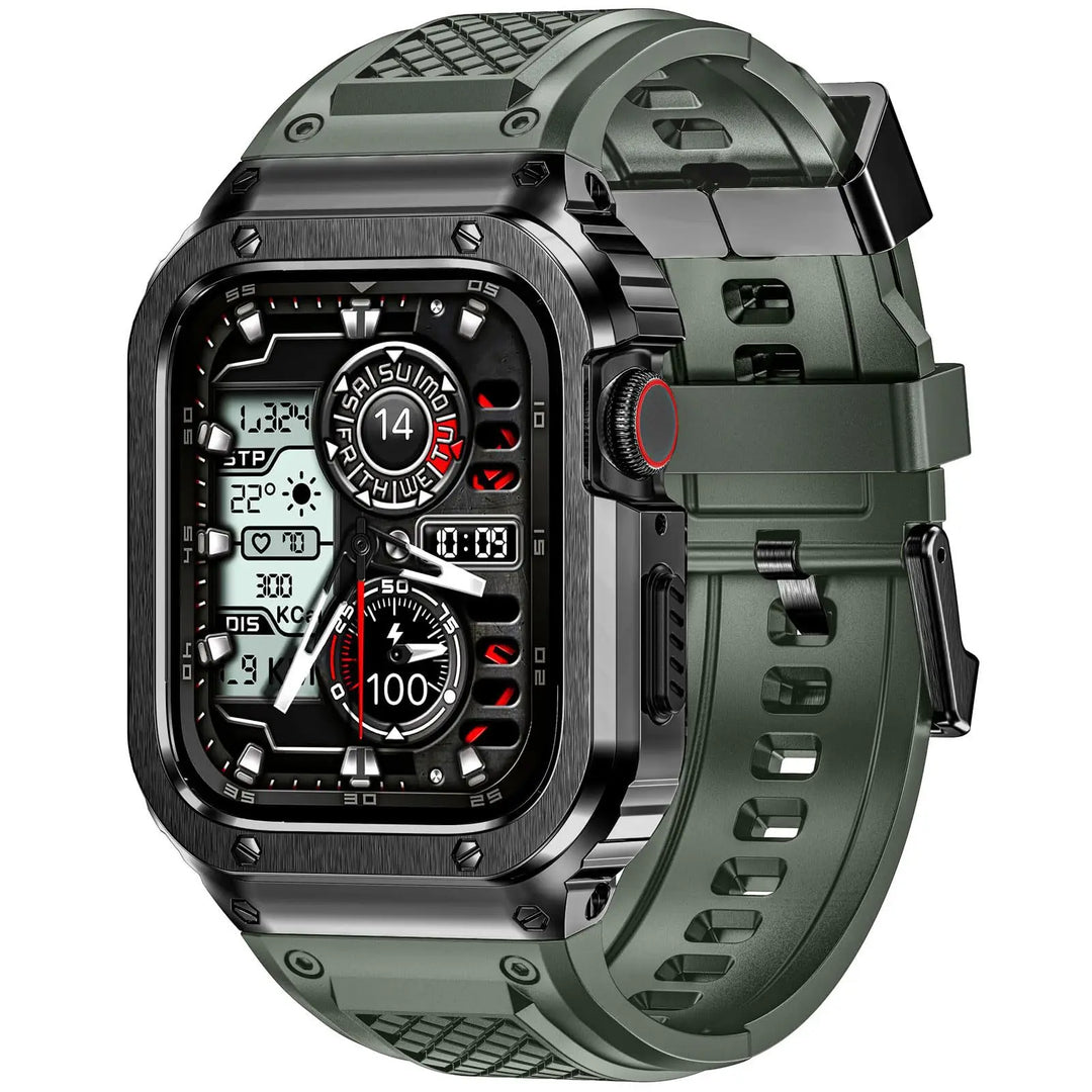 Tactical Watch Band With Shockproof Case Army Green / 49mm(Ultra 3 2 1) 200000049:771#army green;200000051:100016949#49mm(Ultra 3 2 1);200007763:201336100
