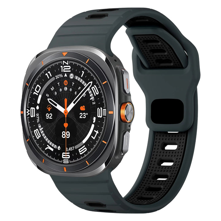 2 Tone Sports Watch Band for Samsung Watch 7 Ultra Coal Black - Black DX241118105