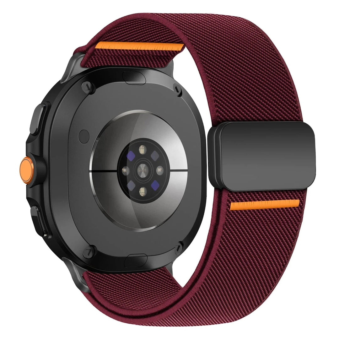 Magnetic Nylon Sports Band For Samsung Watch 8 wine red / galaxy watch 8 44mm 200000049:2332437014#wine red;200000051:201336458#galaxy watch 8 44mm;200007763:201336100