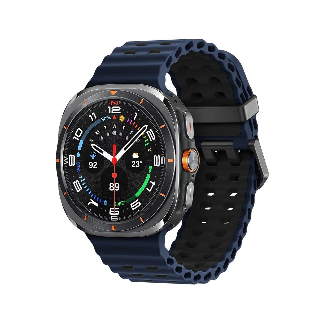 Rugged 2 Tone Sports Watch Band For Samsung Watch 7 Ultra midnight blue-black / galaxy watch ultra 200000049:1178274895#midnight blue-black;200000051:100016944#galaxy watch ultra;200007763:201336100