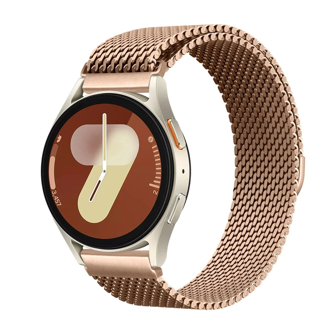 Thick Milanese Stainless Steel Watch Band For Samsung Rose Gold / Galaxy Watch Active 2 40mm 44mm DX250317B04