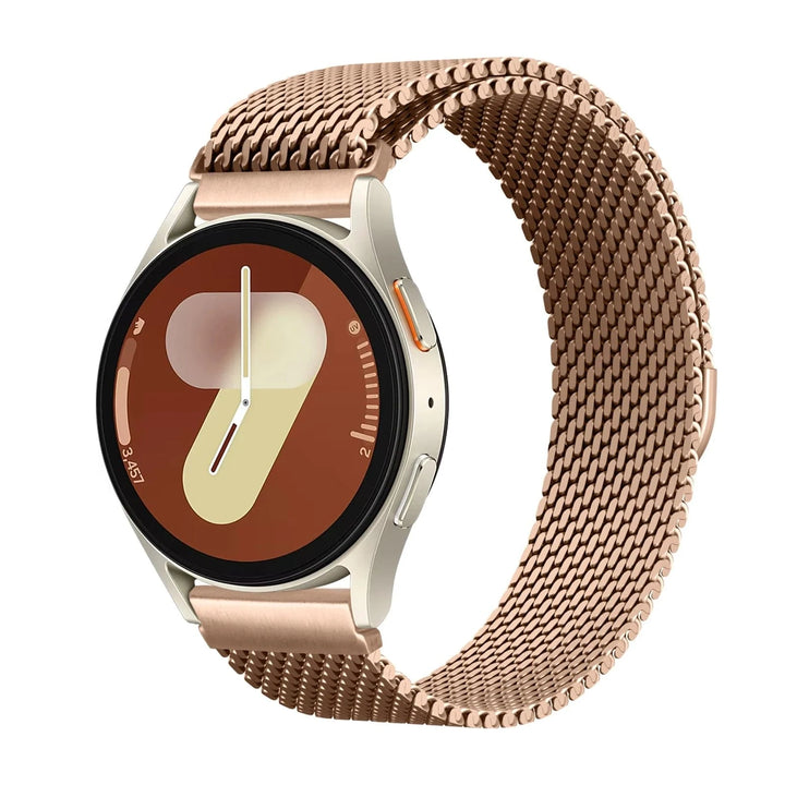 Thick Milanese Stainless Steel Watch Band For Samsung Rose Gold / Galaxy Watch Active 2 40mm 44mm DX250317B04