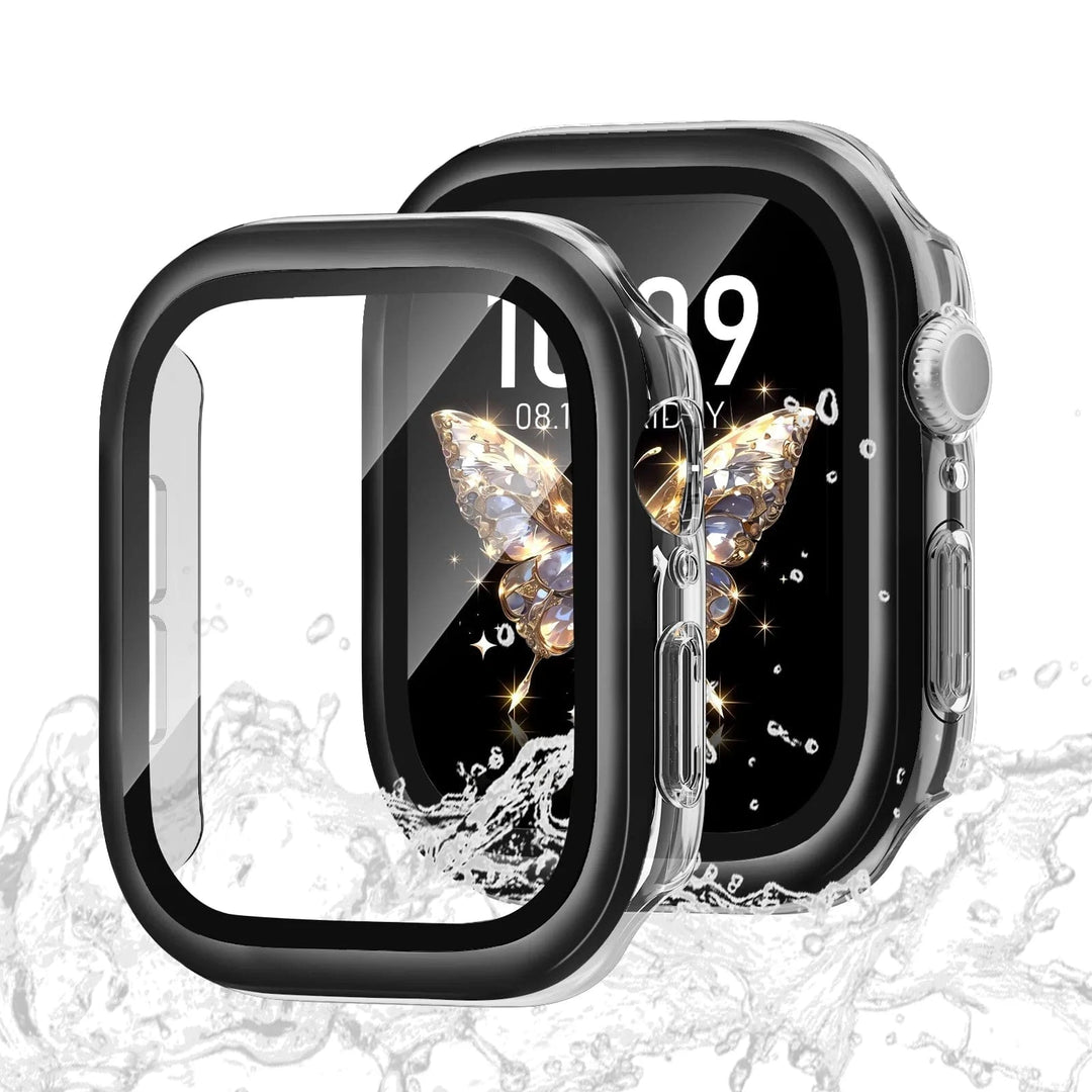 Tempered Glass Metal Case transparent-black / 42mm 14:200025551#transparent-black;200000046:4548336649#42mm series 10;200007763:201336100