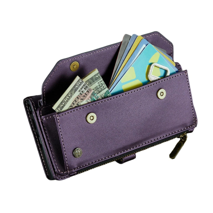 RFID Crossbody Leather Wallet Case For Samsung Galaxy