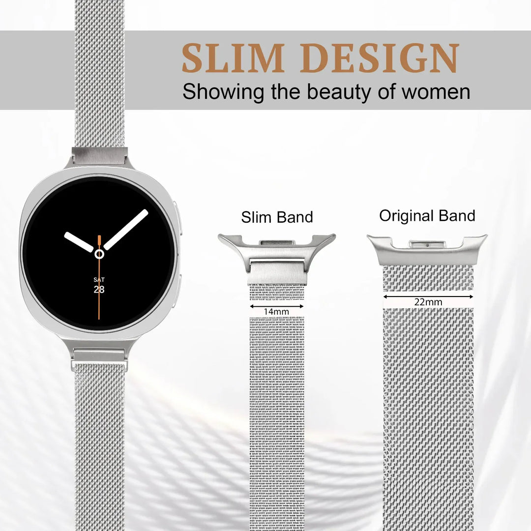 Slim Milanese Stainless Steel Band For Samsung Watch 8