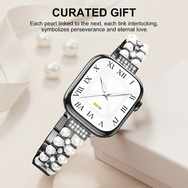 Slim Pearl Stainless Steel Watch Band