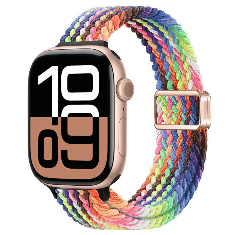 Slim Braided Magnetic Sports Watch Band 38mm / 40mm / 41mm / 42 mm  (S10) / Rainbow 2 DP2410141S11
