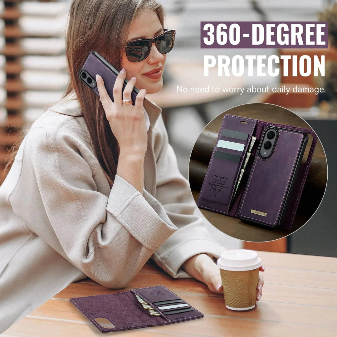 RFID Detachable Leather Card Holder Case For Samsung S Series
