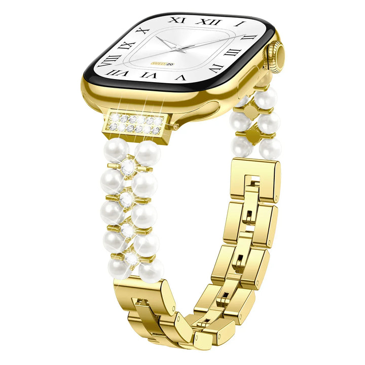 Slim Pearl Stainless Steel Watch Band Gold / 42 44 45 49 S10-46mm 200000049:990994103#Gold;200000051:201336458#42 44 45 49 S10-46mm;200007763:201336100