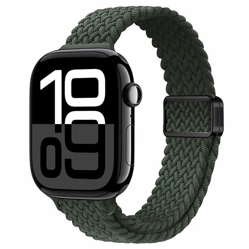 Slim Braided Magnetic Sports Watch Band 38mm / 40mm / 41mm / 42 mm  (S10) / Inverness Green DP2410141S04