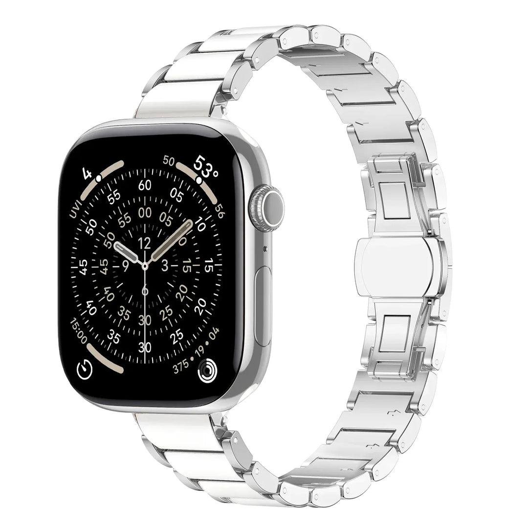 Slim Ceramic Stainless Steel Watch Band